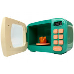 Rotujúca mikrovlnná rúra krémovo-modrá